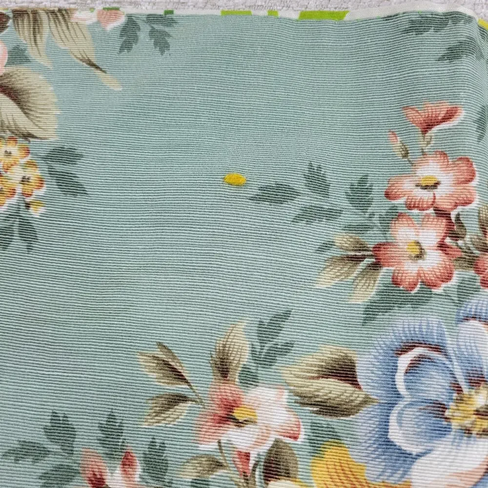 Handmade Patchwork Crazy Quilt Blanket Tablecloth Two-Sided Indian Square Floral